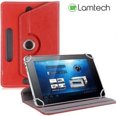 LAMTECH RED UNIVERSAL 10.1′-10.4′ TABLET CASE WITH 360 ROTATION
