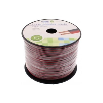 Καλώδιο Ηχείου Well 100m 2×0.35mm2 CCA Μαύρο/κόκκινο LSP-CCA0.35BR-100-WL