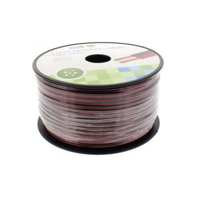Καλώδιο Ηχείου Well 100m 2×0.50mm2 CCA Μαύρο/κόκκινο LSP-CCA0.50BR-100-WL
