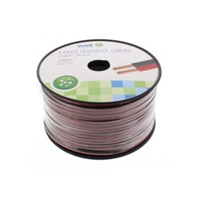 Καλώδιο Ηχείου Well 100m 2×0.75mm2 CCA Μαύρο/κόκκινο LSP-CCA0.75BR-100-WL