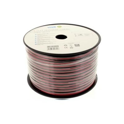 Καλώδιο Ηχείου Well 100m 2×2.0mm2 CCA Μαύρο/κόκκινο LSP-CCA2.00BR-100-WL
