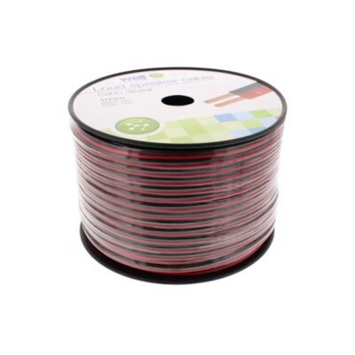 Καλώδιο Ηχείου Well 100m 2×2.50mm2 CCA Μαύρο/κόκκινο LSP-CCA2.50BR-100-WL