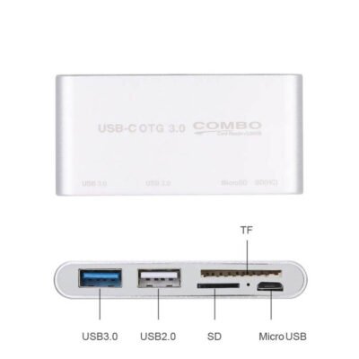 Adaptor OTG USB Type-C σε 1xUSB 3.0, 1xUSB 2.0 και Card Reader MicroSD/SDHC w/Micro USB Combo C284