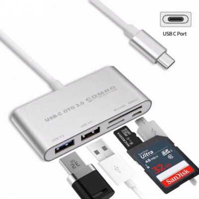 Adaptor OTG USB Type-C σε 1xUSB 3.0, 1xUSB 2.0 και Card Reader MicroSD/SDHC w/Micro USB Combo C284