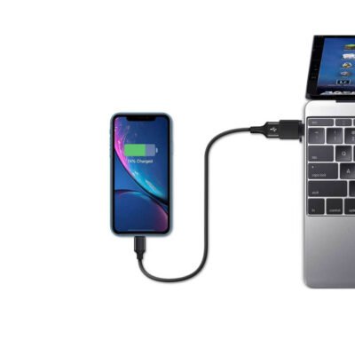 Μετατροπέας LONG TYPE C FEMALE ΣΕ USB 3.0 MALE 2.4A BLACK