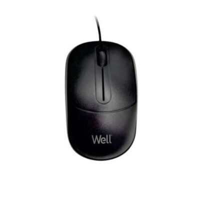 MU005 Well Ενσύρματο Ποντίκι 3D USB μαύρο 800dpi MOUSE-USB-MU005BK-WL
