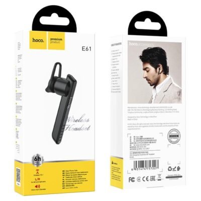 HOCO E61 GORGEOUS BLUETOOTH EARPHONES, ΜΑΥΡΟ