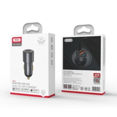 XO CC45 PD1 30W PD2+USB 30W ΦΟΡΤΙΣΤΗΣ ΑΥΤΟΚΙΝΗΤΟΥ + ΚΑΛΩΔΙΟ LIGHTNINH, 3 ΘΥΡΕΣ
