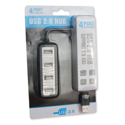 USB 2.0 High Speed HUB 4-Port Black 181GU2