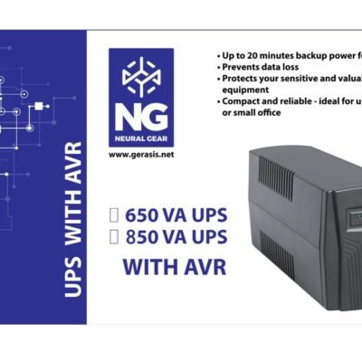 NG UPS 850VA/510W ΜΕ AVR, LINE INTERACTIVE, 2 SCHUKO, 1 x 12V8A
