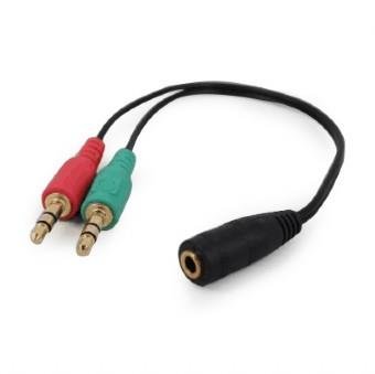 CABLEXPERT ΚΑΛΩΔΙΟ ΗΧΟΥ 3.5mm 4-PIN ΘΗΛΥΚΟ ΣΕ 2 x 3.5mm ΑΡΣΕΝΙΚΟ
