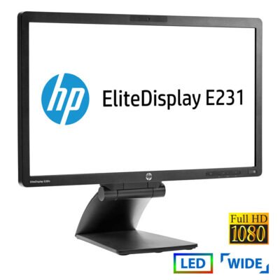 Used Monitor E231 LED/HP/23″FHD/1920×1080/Wide/Black/D-SUB & DVI-D & DP & USB Hub