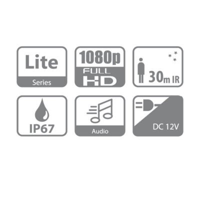 CCTV Dome HDCVI Κάμερα 2MP IR Eyeball 2.8mm GAHUA HAC-HDW1200