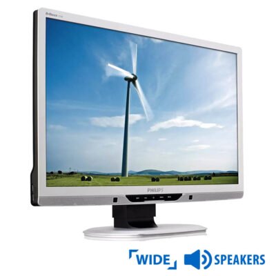 Used Monitor 225B2 TFT/Philips/22″/1680×1050/Wide/Silver/Black/w/Speakers/D-SUB & DVI-D & USB HUB