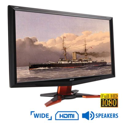 Used Monitor GD245HQ/Acer/24″FHD/1920×1080/Wide/Black/w/Speakers/D-SUB & DVI-D & HDMI