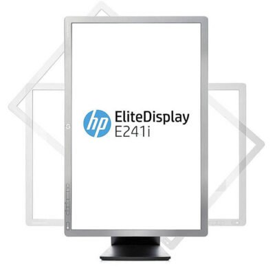 Used (A-)Monitor E241i IPS LED/HP/24″FHD/1920×1200/Wide/Silver/Black/Grade A-/D-SUB & DVI-D & DP & U