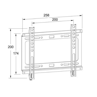 Βάση TV Well 13″- 43″ Σταθερή TVS-LCD-FX43-WL