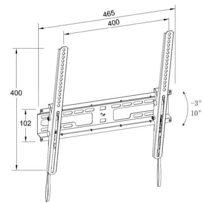 Βάση TV Well 23″- 60″ Ρυθμιζόμενη με κορδόνι TVS-LCD-TLS60-WL