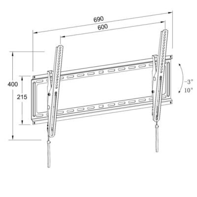 Βάση TV Well 32″- 80″ Ρυθμιζόμενη με κορδόνι TVS-LCD-TLS80-WL