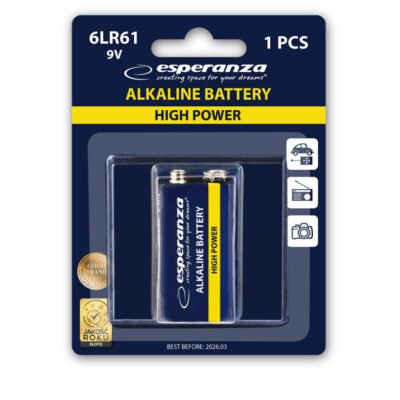 Μπαταρία 9V 6LR61 1τεμ Αλκαλική EZB110