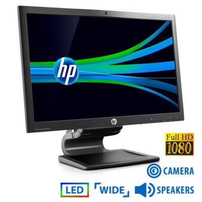Used Monitor LA2206xc LED/HP/22″FHD/w/Camera/1920×1080/Wide/Silver/Black/w/Speakers/D-SUB & DVI-D &