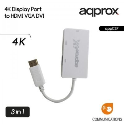 APPROX ΑΝΤΑΠΤΟΡΑΣ DISPLAY PORT to HDMI/VGA/DVI 4K