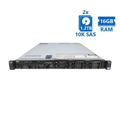 Refurbished Server Dell Poweredge R620 R1U E5-2630/16GB DDR3/2×1.2TB SAS 10K/8xSFF/1xPSU/DVD/PERC H7