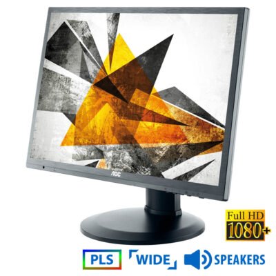 Used (A-) Monitor P2460Pxq PLS LED/AOC/24″FHD/1920×1200/Wide/Black/w/Speakers/Grade A-/D-SUB & DVI-D