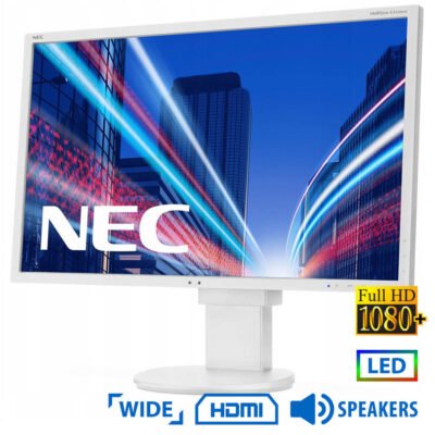 Used Monitor E243WM LED/NEC/24″ FHD/1920×1200/Wide/White/w/Speakers/D-SUB & DVI-D & DP & HDMI