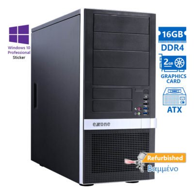 OEM Extra Tower Xeon E3-1220v6(4-Cores)/16GB DDR4/500GB/Nvidia 2GB/DVD/10P Grade A+ Workstation Refu
