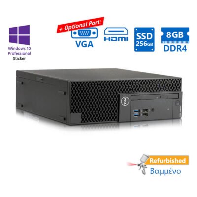 Dell 3050 SFF i3-6100/8GB DDR4/256GB SSD/DVD/10P Grade A+ Refurbished PC