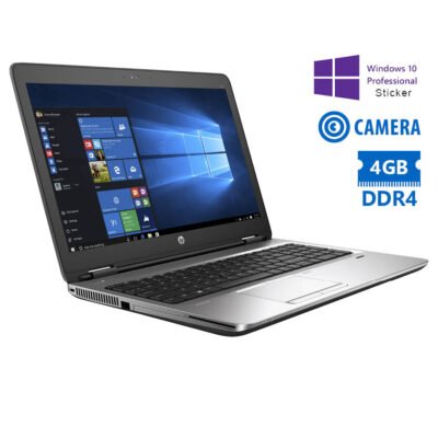 HP ProBook 650G2 i5-6300U/15.6″/4GB DDR4/500GB/No ODD/Camera/10P Grade B Refurbished Laptop