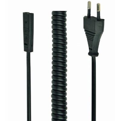 CABLEXPERT POWER CURLED CORD (C1) 2×0.75SQ.MM VDE APPROVED 1,8M